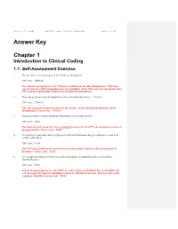 Answer Key Chapter 1
