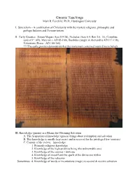 Gnostic Teachings Mark R