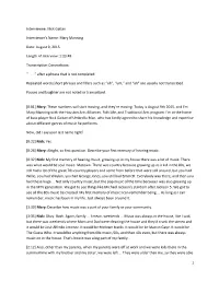 Nick Gaitan Interviewer's Name: Mary Manning Date
