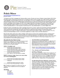 Polish Minor Revised: 02/2020