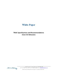 TRIAC Specifications and Recommendations (Turn‐On Behavior)