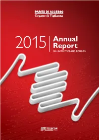 Annual Report 2014 ACTIVITIES and RESULTS 2 2015 ANNUAL REPORT
