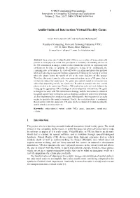Audio-Induced Interaction Virtual Reality Game