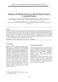 Influence of Climatic Factors on the Nutritional Value in Cynosbati Fructus