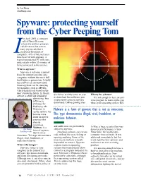 Spyware: Protecting Yourself from the Cyber Peeping