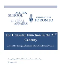 The Consular Function in the 21St Century