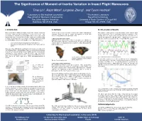 The Significance of Moment-Of-Inertia Variation in Insect Flight Maneuvers!