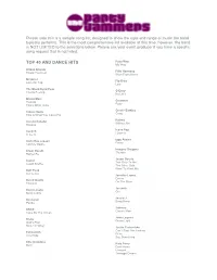 To Download a Sample Song List