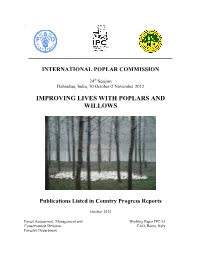 Improving Lives with Poplars and Willows
