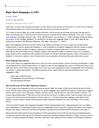 Major Work Stoppages in 2003 by Ann C