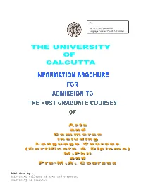 Published by : University Colleges of Arts and Commerce, University of Calcutta