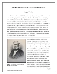 Silas Enoch Burrows and the Search for Sir John Franklin