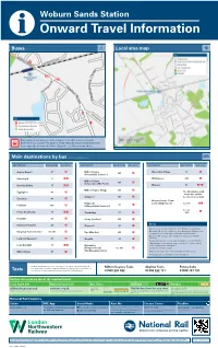 Woburn Sands Station I Onward Travel Information Buses Local Area Map