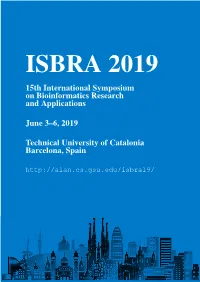 15Th International Symposium on Bioinformatics Research and Applications