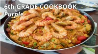 6Th GRADE COOKBOOK Purple