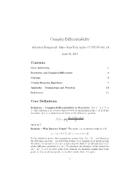 Complex-Differentiability