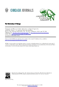 Ecological and Mutation-Order Speciation in Digital Organisms. Author(S): Carlos J