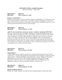 EXPLORING MUSIC with Bill Mcglaughlin Broadcast Schedule – Winter 2020