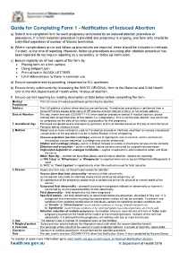Guide for Completing Form 1