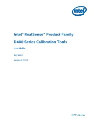 Intel® Realsense™ D400 Series Dynamic Calibration User Guide