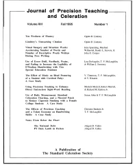 Journal of Precision Teaching and Celeration Volume 13, Issue 1