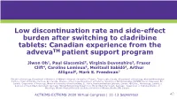Low Discontinuation Rate and Side-Effect Burden After Switching to Cladribine Tablets: Canadian Experience from the Advevatm Patient Support Program