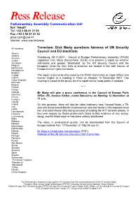 Marty Questions Fairness of UN Security Council and EU