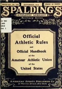 Official Athletic Rules and Official Handbook