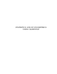 Statistics and Econometrics Using Xlispstat