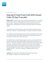 Stop April Fools Prank Calls with Instant Caller ID App Truecaller
