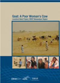 Study of NRSP's Livestock Bank Project (2009)