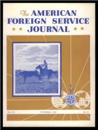 The Foreign Service Journal, November 1938