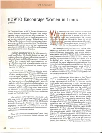 Why Are There So Few Women in Linux? Women Stay Gramme That Runs a Computer