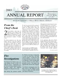 2003 Annual Report ● Page 1