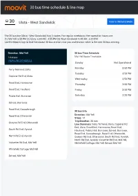 30 Bus Time Schedule & Line Route