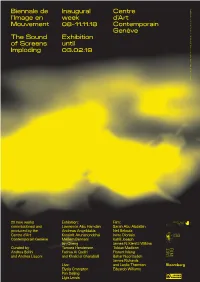Biennale De L'image En Mouvement the Sound of Screens Imploding