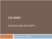 Blockchain Security