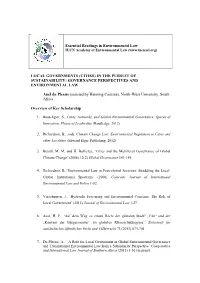 Essential Readings in Environmental Law LOCAL GOVERNMENTS