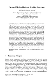 Facts and Myths of Enigma: Breaking Stereotypes