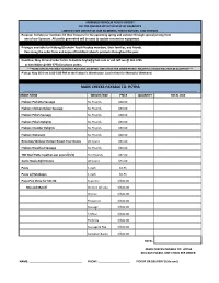 Fraboini's Price Sheet and Order Form