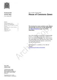 House of Commons Green Revised August 2010