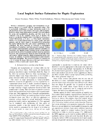 Local Implicit Surface Estimation for Haptic Exploration