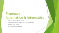 Pharmacy Automation & Informatics