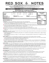 Post-Game Notes 1008 Vs. HOU.Indd