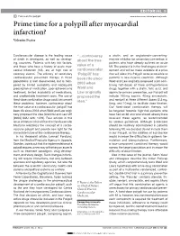 Prime Time for a Polypill After Myocardial Infarction? Valentin Fuster