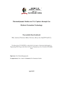 Thermodynamic Studies on CO2 Capture Through Gas Hydrate Formation Technology