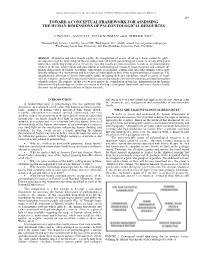 Toward a Conceptual Framework for Assessing the Human Dimensions of Paleontological Resources