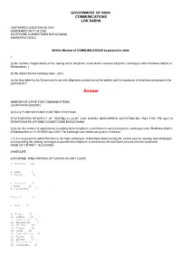Answered On:17.04.2000 Telephone Connections in Buldhana Anandrao Adsul