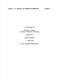 Chapter 4 : a HISTORY of COMPUTER ANIMATION 3/20/92 1