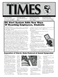 DU Alert System Adds New Ways of Reaching